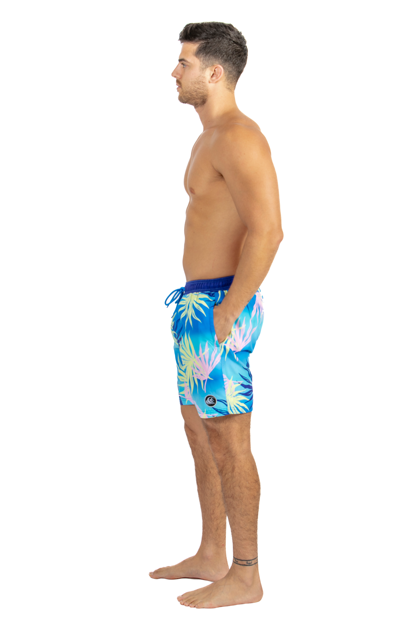 Tropical Forest - 17" Elastic Waist Volley Short - Wavelife