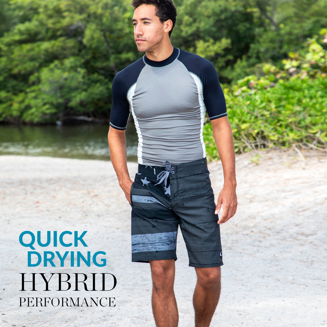 H2O Activated I Salute Dark Board Shorts | Wavelife