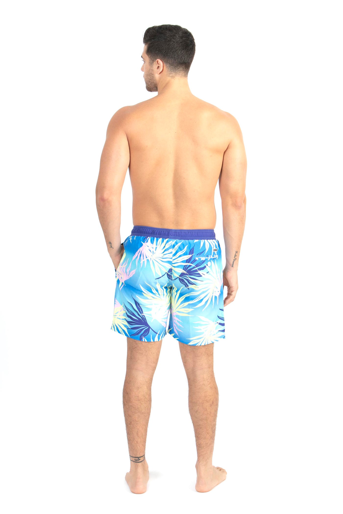 Tropical Forest - 17" Elastic Waist Volley Short - Wavelife